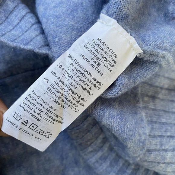 J. CREW Turtleneck Sweater Supersoft Yarn AF023 NWT Blue Size XXS - Picture 9 of 11